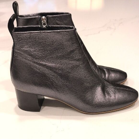 Everlane The Day Ankle Boot Metallic Gun Metal Gray Size 7 - Picture 1 of 11